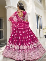 Deep Pink Butterfly Net Lehenga Choli